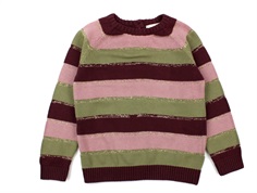 En Fant pullover vineyard wine stripes glitter